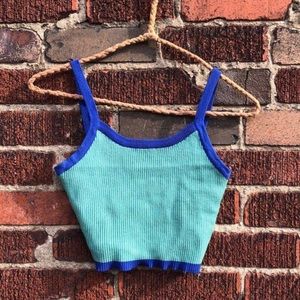 Duo ToneRib Knit Crop Top